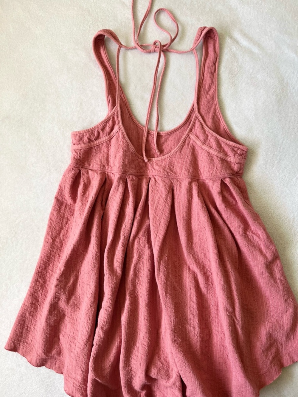 Free People Dusty Rose Textured Tie-Back Tank - Picture 3 of 5